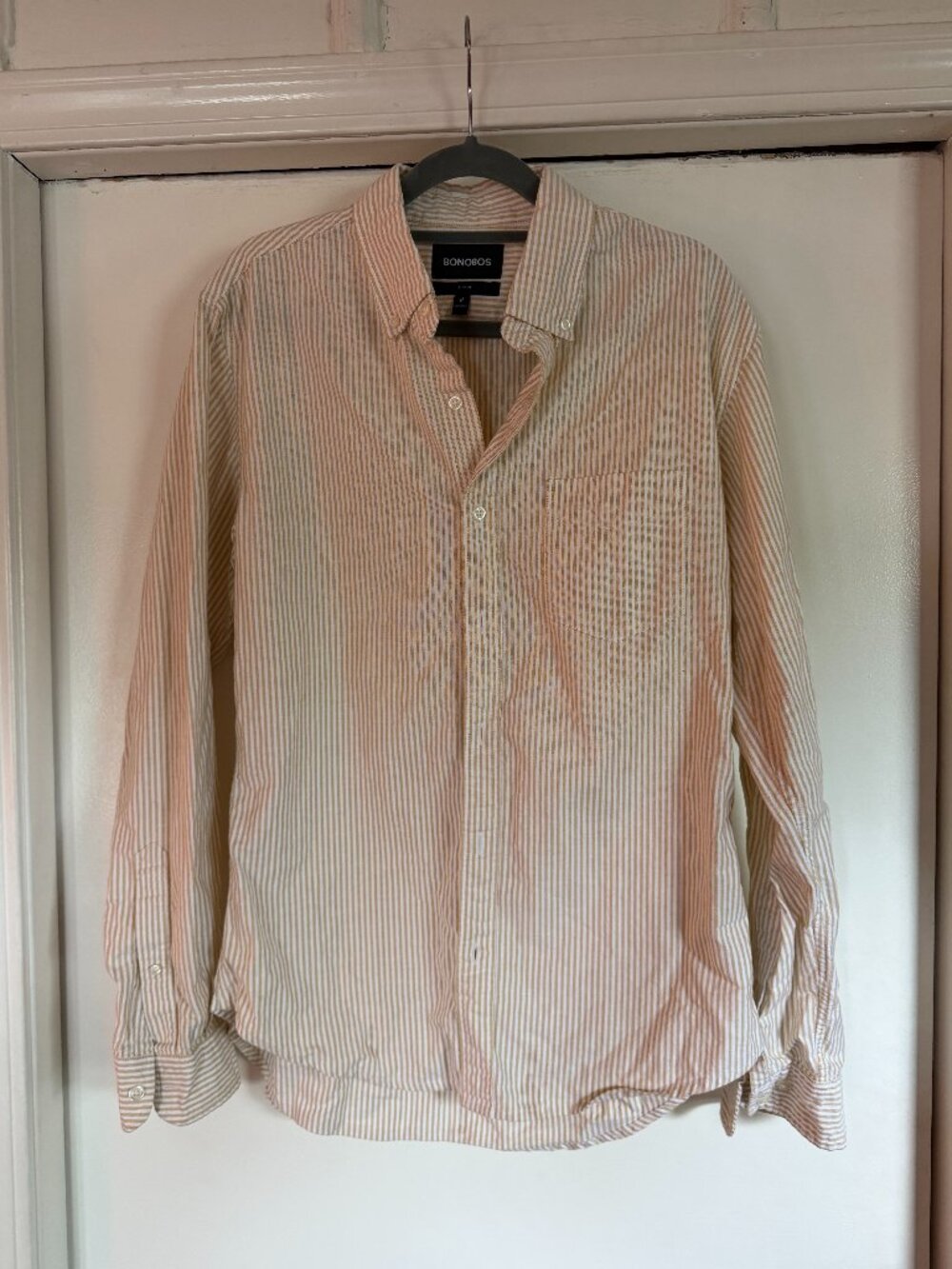 Bonobos White & Butter Yellow Stripe Oxford